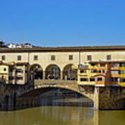 Ponte Vecchio Bridge In Florence Italy #1 Art Print