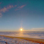 Prairie Winter Sunset Art Print