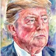 President Donald Trump Portrait #1 Art Print