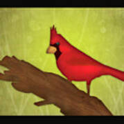 Red Bird  #1 Art Print