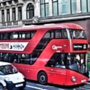 Red Bus In London  #3 Art Print
