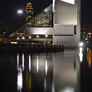 Rock And Roll Hall Of Fame At Night #1 Art Print