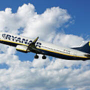 Ryanair Boeing 737 Ei-ebd Art Print