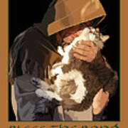 St. Francis With Cat Art Print