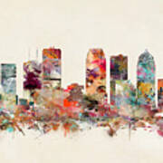 Tampa Florida Skyline #1 Art Print