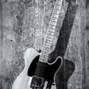 Guitar In Black And White Art Print