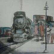 The Blue Comet Train Art Print
