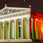 The  Parthenon Under The Stars Art Print