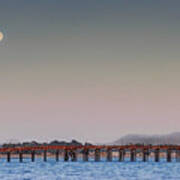 Ventura Pier Moonrise #1 Art Print