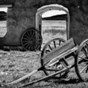 Wagon Wheels In Bw Art Print