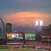 Warm Glow Over St. Louis Arch And Stadium #1 Art Print