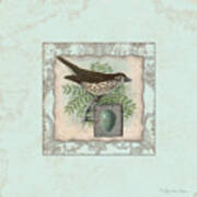 Welcome To Our Nest - Vintage Bird W Egg #1 Art Print