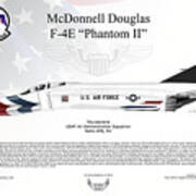 Mcdonnell Douglas F-4e Phantom Ii Thunderbird #11 Art Print