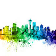 Seattle Washington Skyline #10 Art Print