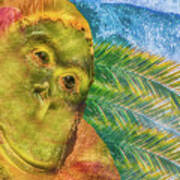 10793 Brass Monkey In Paradise Art Print