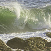 Large Waves Near Pemaquid Point On The Coast Of Maine #11 Art Print