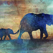 11013 Elephants Art Print
