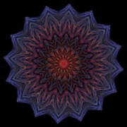 Kaleidoscope Image Created From Light Trails #16 Art Print