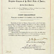 16th Amendment To The U.s. Constitution Art Print