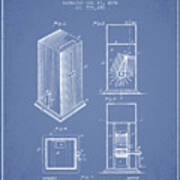 1896 Kinetoscope Patent - Light Blue Art Print