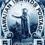 1899 Statue Of Kamehameha Stamp Art Print