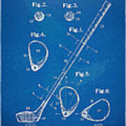 1910 Golf Club Patent Artwork Art Print