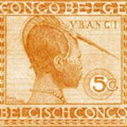 1923 Belgian Congo Ubangi Woman Art Print