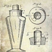 1925 Cocktail Shaker Patent Art Print