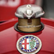 1934 Alfa Romeo Tipo B Hood Emblem Art Print