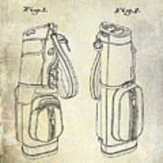 1938 Golf Bag Patent Art Print