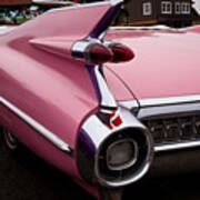 1959 Pink Cadillac Convertible Art Print