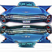1960 Cadillac - When Chrome Ruled - Reflection Art Print