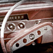 1961 Chevrolet Impala Ss Steering Wheel Emblem -1156ac Art Print