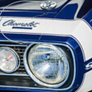 1968 Chevrolet Yenko Super Camaro Ss Hood Emblem -1785c Art Print