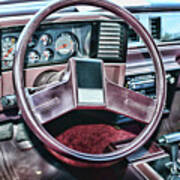 1986 El Camino Ss Steering Wheel Art Print