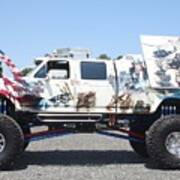 1988 Patriotic Ford F350 W/ 514 Stroker Engine Art Print