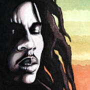 Bob Marley Portrait #2 Art Print