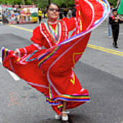 Cinco De Mayo Parade Nyc 2018 Female Dancer #2 Art Print