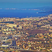 City Of Trieste Aerial View #2 Art Print