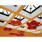 Decorative #flowers On The Ceiling Of A #2 Art Print