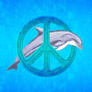 Dolphin Peace #1 Art Print