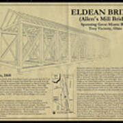 Eldean  Covered Bridge #3 Art Print