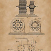Tesla Electric Circuit Controller Patent drawing - – JTM VINTAGE