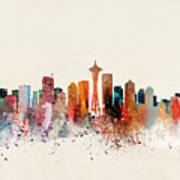 Seattle Skyline #2 Art Print