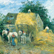 The Hay Cart. Montfoucault Art Print