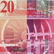 20 Swiss Franc Bill Art Print