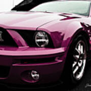 2010 Pink Ford Cobra Mustang Gt 500 Art Print