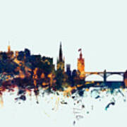 Edinburgh Scotland Skyline #22 Art Print