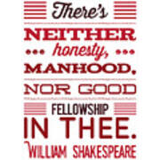 William Shakespeare, Insults And Profanities #22 Art Print