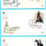 3 1984 Israeli First Day Covers Art Print